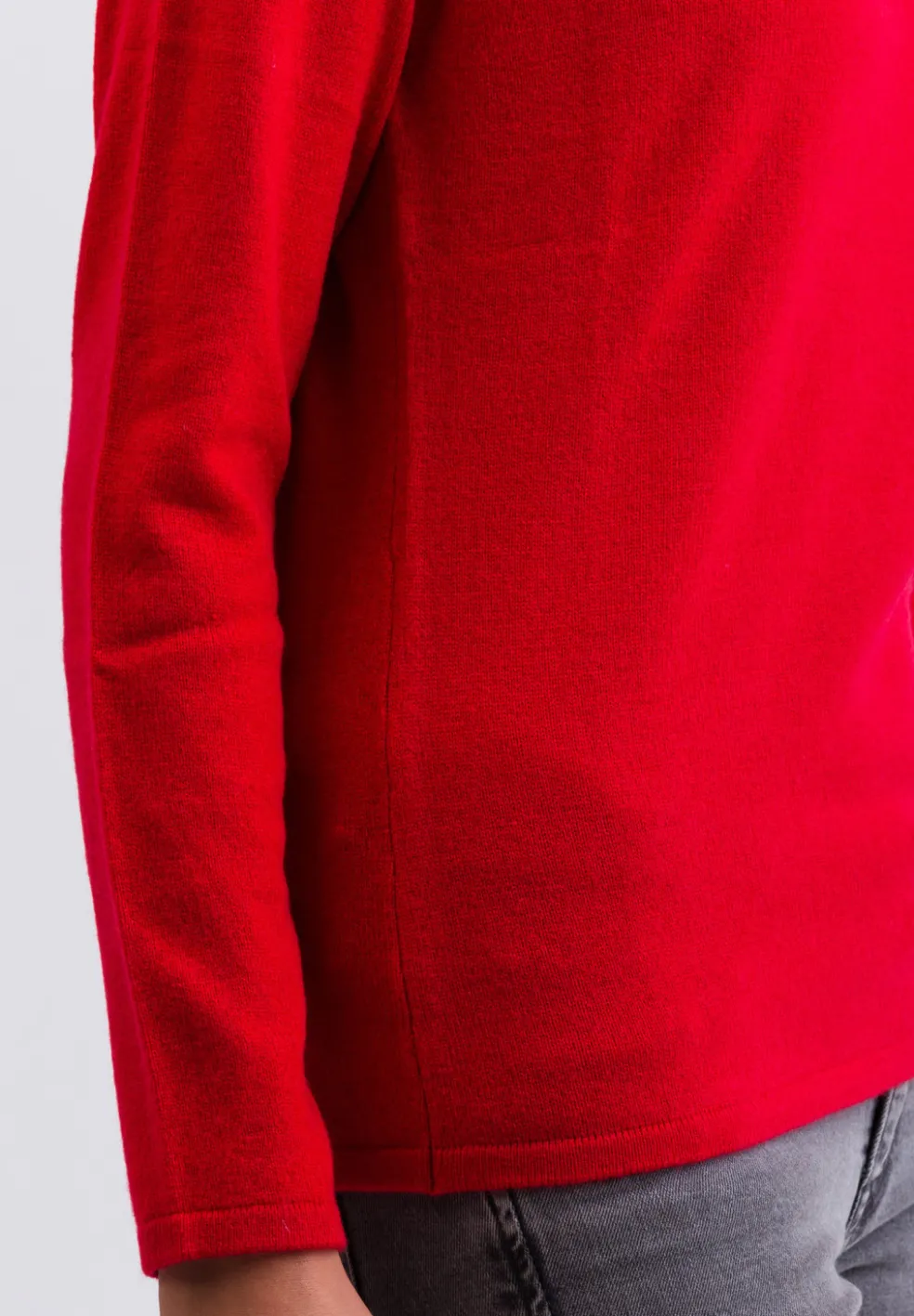 Kaschmir Rollkragen Pullover rot