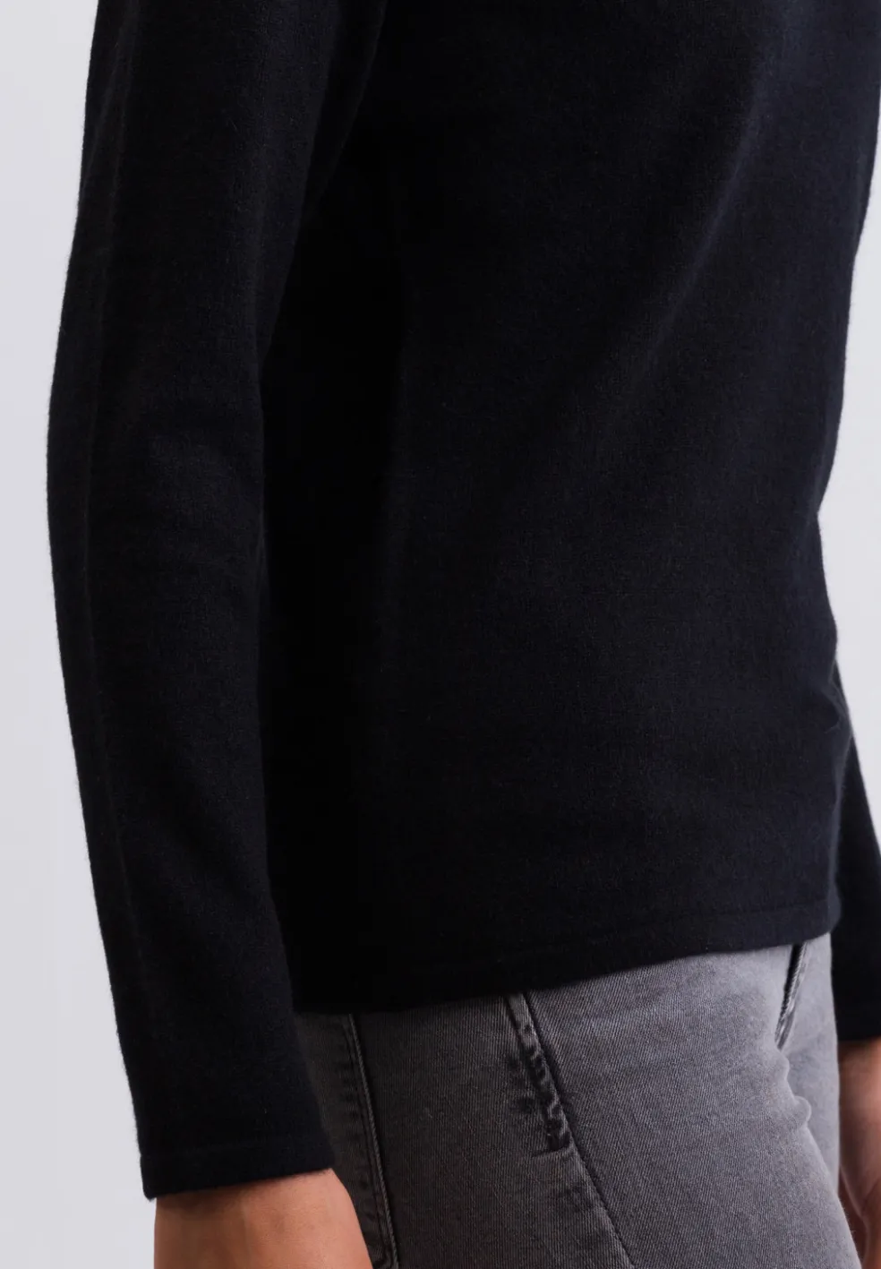 Kaschmir Rollkragen Pullover schwarz