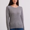 Kaschmir Rundhals Pullover grau