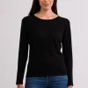 Kaschmir Rundhals Pullover schwarz
