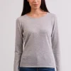 Kaschmir Rundhals Pullover hellgrau