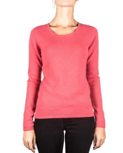 Kaschmir Rundhals Pullover virtual pink