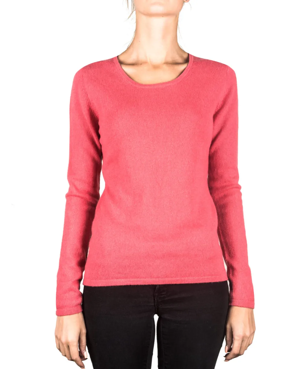 Kaschmir Rundhals Pullover virtual pink