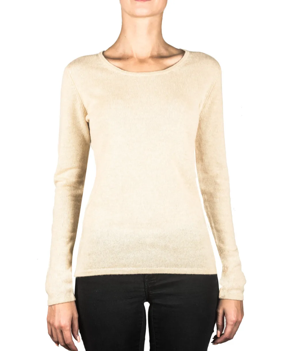 Kaschmir Rundhals Pullover camel