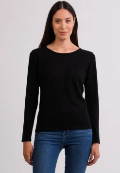 Kaschmir Rundhals Pullover schwarz