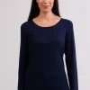 Kaschmir Rundhals Pullover marine blau (Frühling)