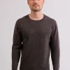 Kaschmir Rundhals Pullover taupe melange