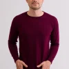 Kaschmir Rundhals Pullover cranberry rot