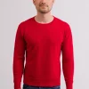 Kaschmir Rundhals Pullover rot