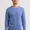 Kaschmir Rundhals Pullover azurblau