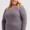 Kaschmir Rundhals Pullover grau