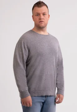 Kaschmir Rundhals Pullover grau