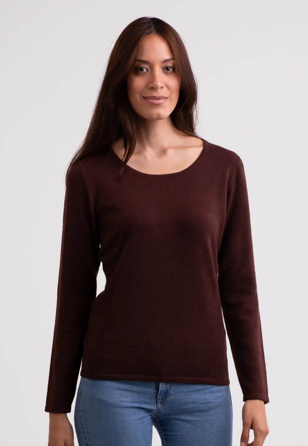 Kaschmir Rundhals Pullover zinnoberrot