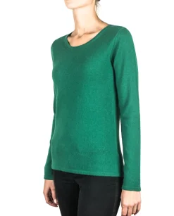 Kaschmir Rundhals Pullover rainforest grün