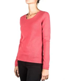 Kaschmir Rundhals Pullover virtual pink