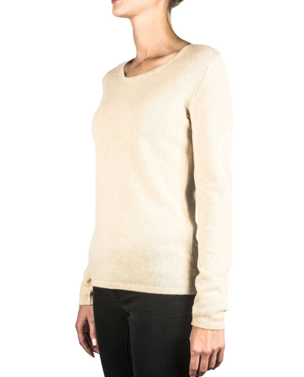 Kaschmir Rundhals Pullover camel