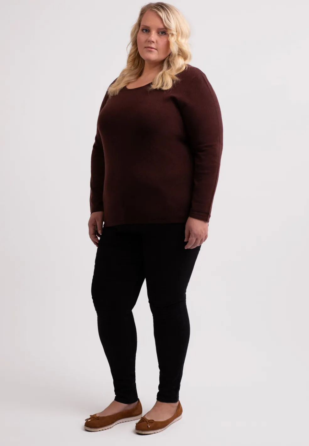 Kaschmir Rundhals Pullover zinnoberrot