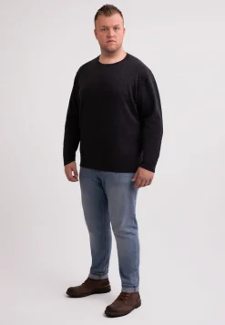 Kaschmir Rundhals Pullover dunkel anthrazit
