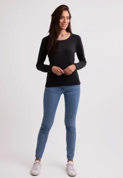 Kaschmir Rundhals Pullover dunkel anthrazit