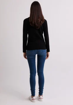 Kaschmir Rundhals Pullover schwarz