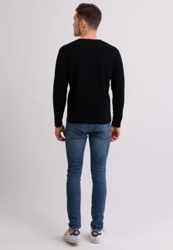 Kaschmir Rundhals Pullover schwarz