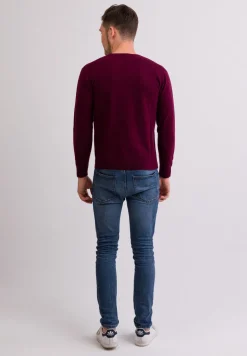 Kaschmir Rundhals Pullover cranberry rot