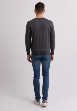 Kaschmir Rundhals Pullover flanell (Frühling)