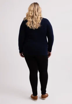 Kaschmir Rundhals Pullover marine blau
