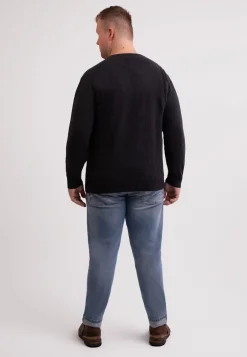 Kaschmir Rundhals Pullover dunkel anthrazit