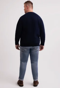 Kaschmir Rundhals Pullover marine blau