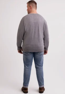 Kaschmir Rundhals Pullover grau