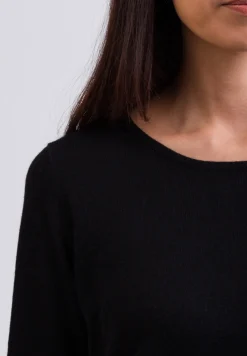 Kaschmir Rundhals Pullover schwarz