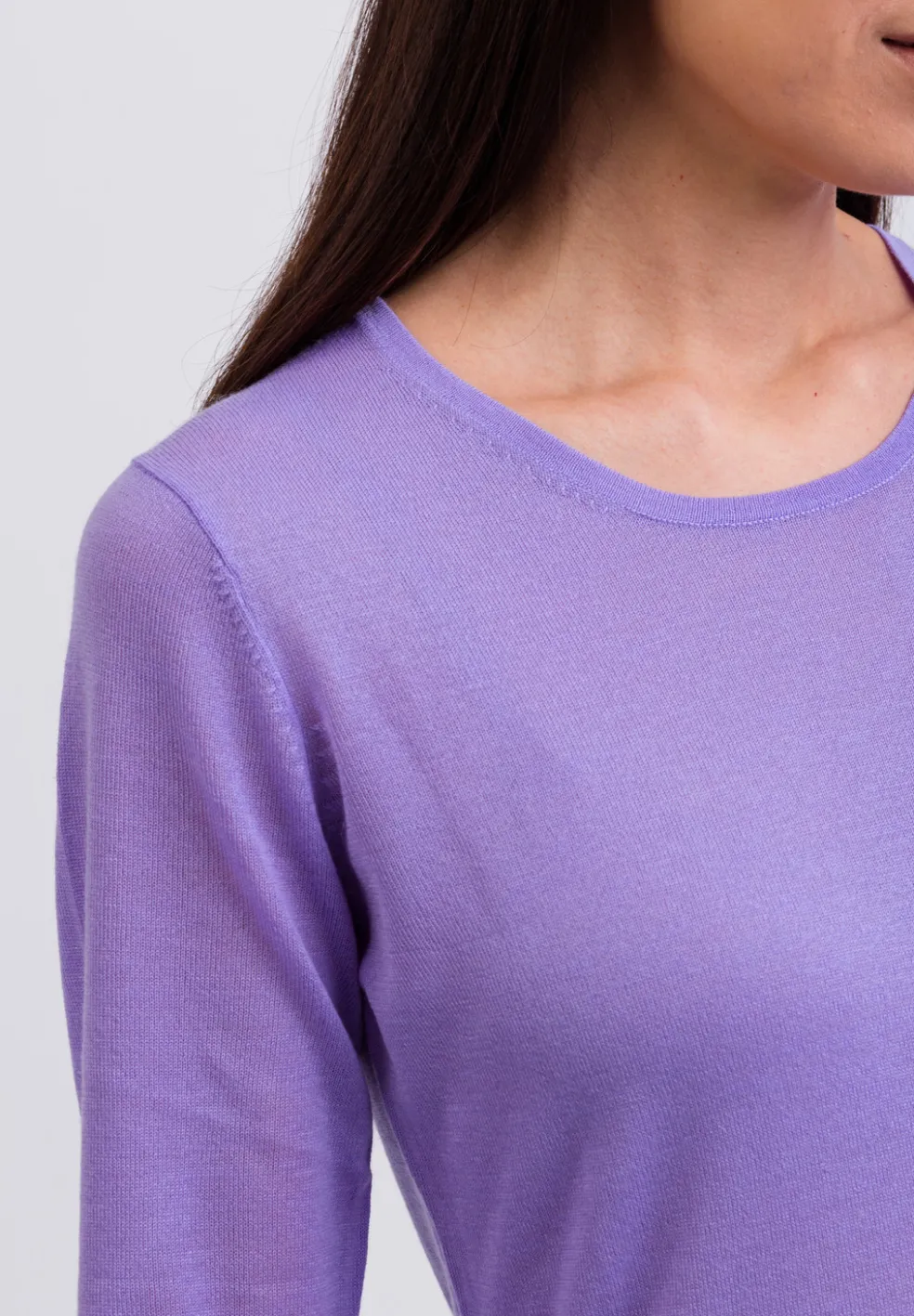 Kaschmir Rundhals Pullover viola (Frühling)
