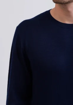 Kaschmir Rundhals Pullover marine blau (Frühling)