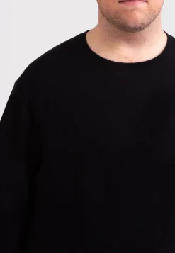 Kaschmir Rundhals Pullover schwarz
