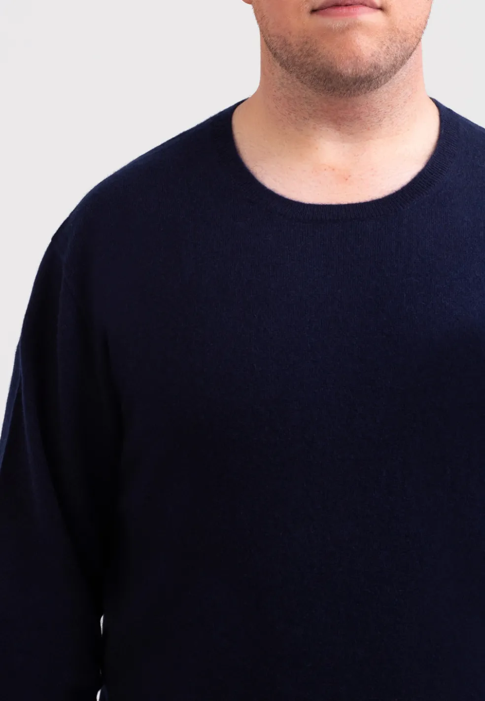 Kaschmir Rundhals Pullover marine blau