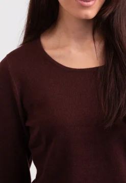Kaschmir Rundhals Pullover zinnoberrot