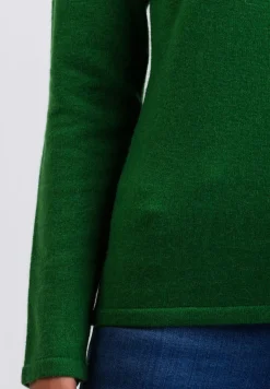 Kaschmir Rundhals Pullover grün