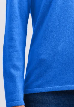 Kaschmir Rundhals Pullover dazzling blau