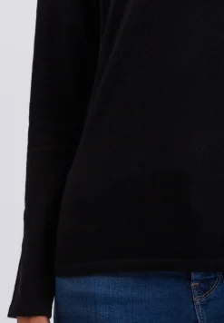 Kaschmir Rundhals Pullover schwarz