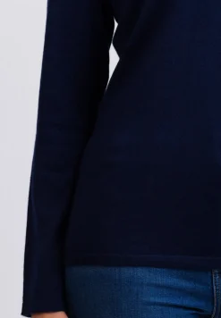Kaschmir Rundhals Pullover marine blau (Frühling)