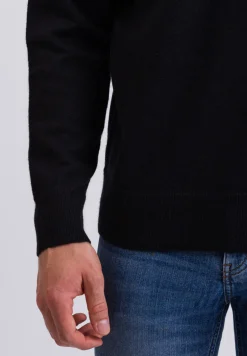 Kaschmir Rundhals Pullover schwarz