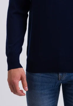 Kaschmir Rundhals Pullover marine blau (Frühling)