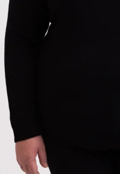 Kaschmir Rundhals Pullover schwarz