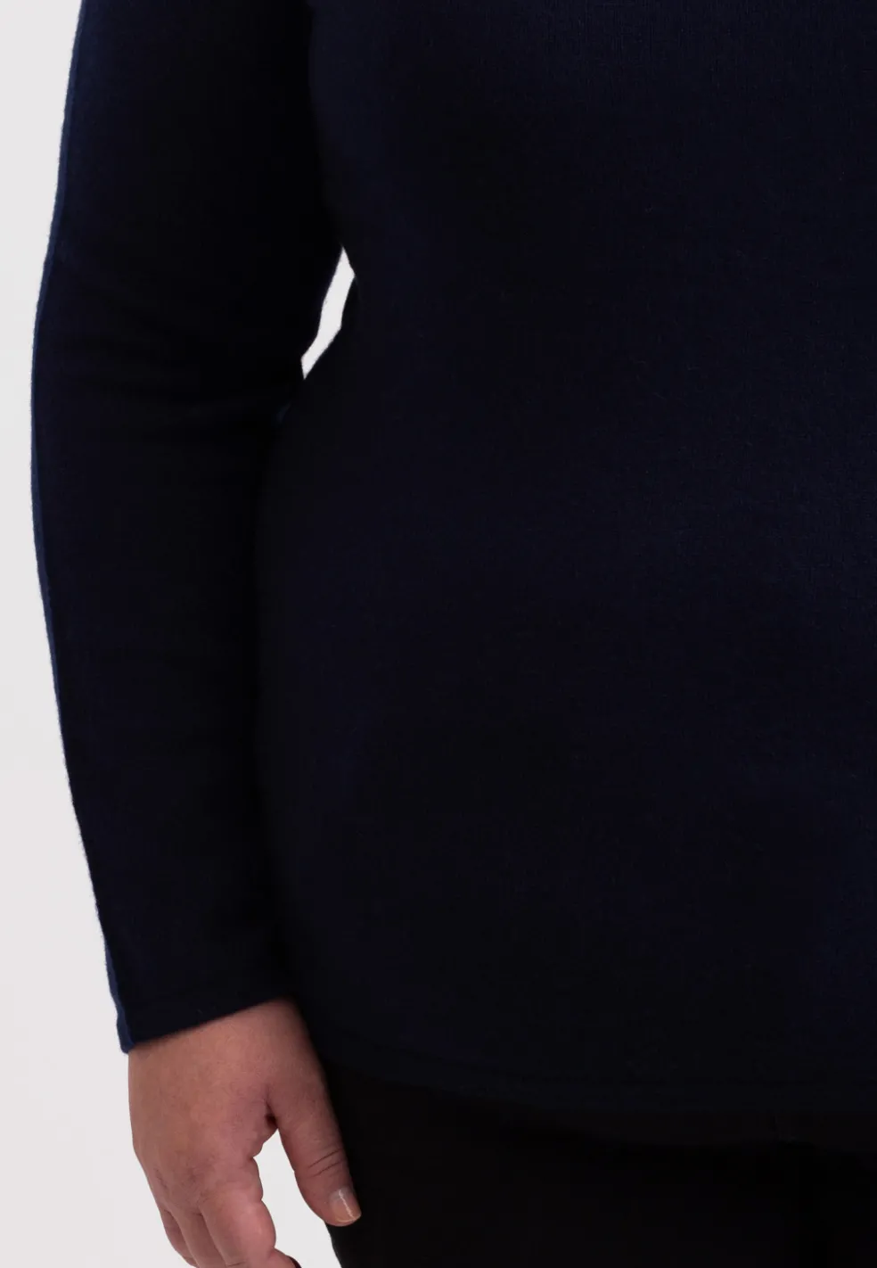 Kaschmir Rundhals Pullover marine blau