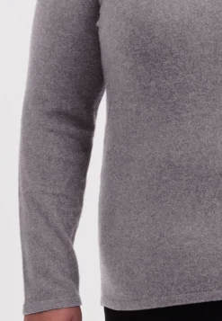 Kaschmir Rundhals Pullover grau