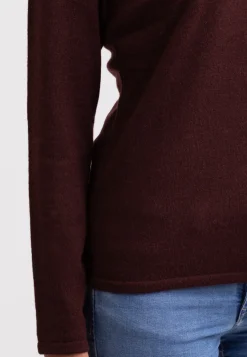 Kaschmir Rundhals Pullover zinnoberrot