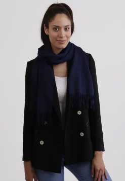 Kaschmir Schal (GOTS) navy blau