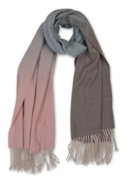 Kaschmir Schal gradient rosa und blau