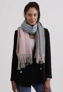 Kaschmir Schal gradient rosa und blau